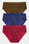Rosaline Pure Cotton Full Coverage Abstract Print Panty (Pack of 3) — thumbnail 4
